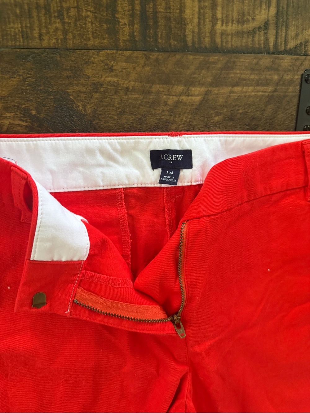 J. Crew Red Cotton Chino Shorts - Picture 2 of 4
